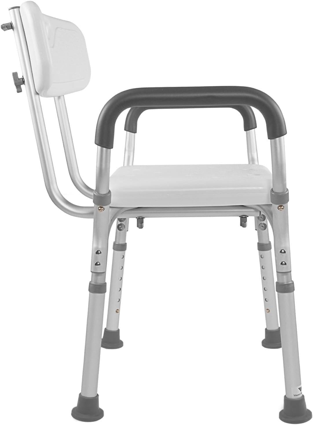 Vaunn Shower Chair Bath Seat with Padded Arms, Removable Back and Adjustable Legs for Bathtub Safety and Supports Weight up to 350 lbs-5