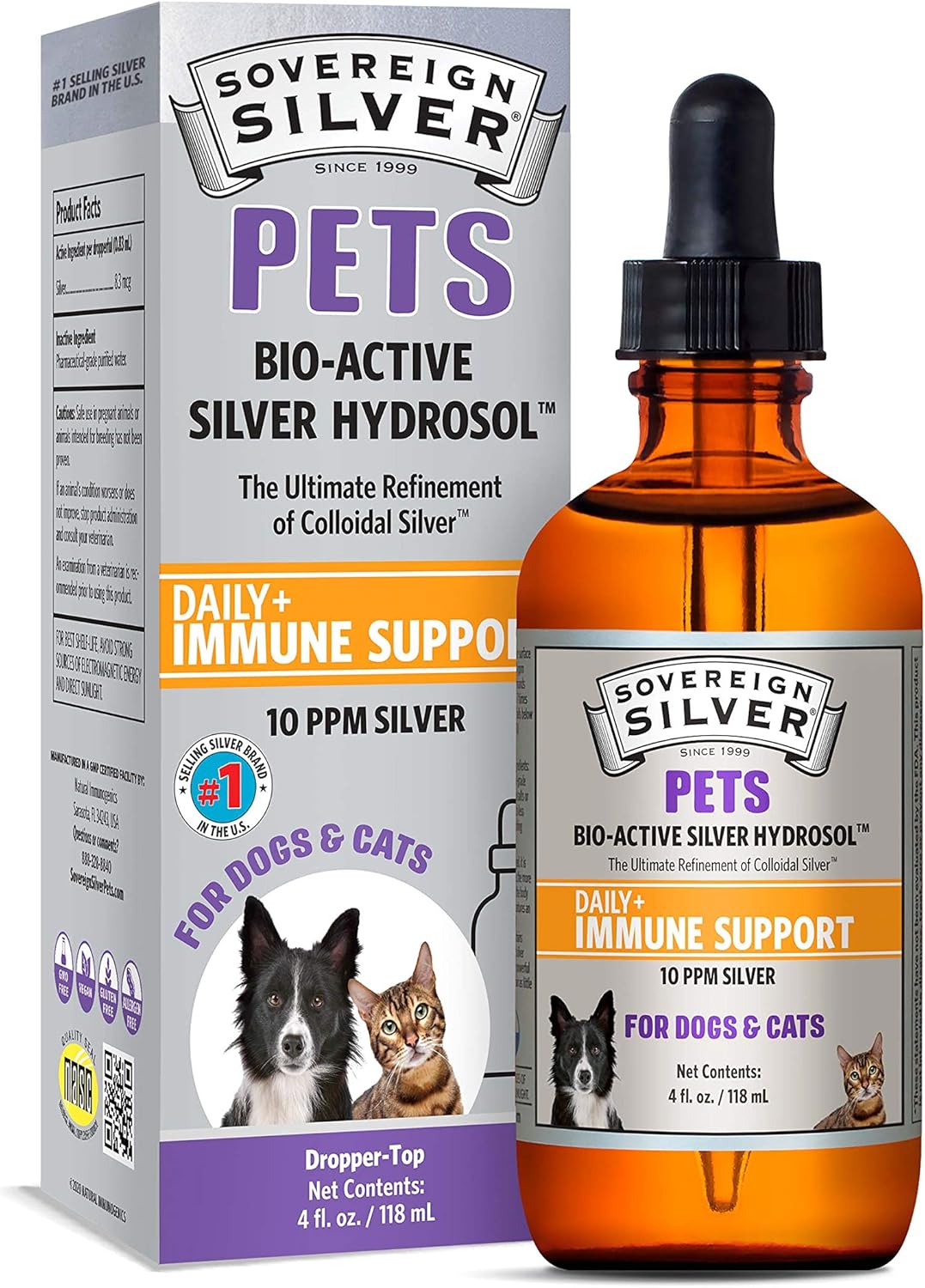 Sovereign Silver Bio-Active Silver Hydrosol for Pets Immune Support, 4 oz.-0