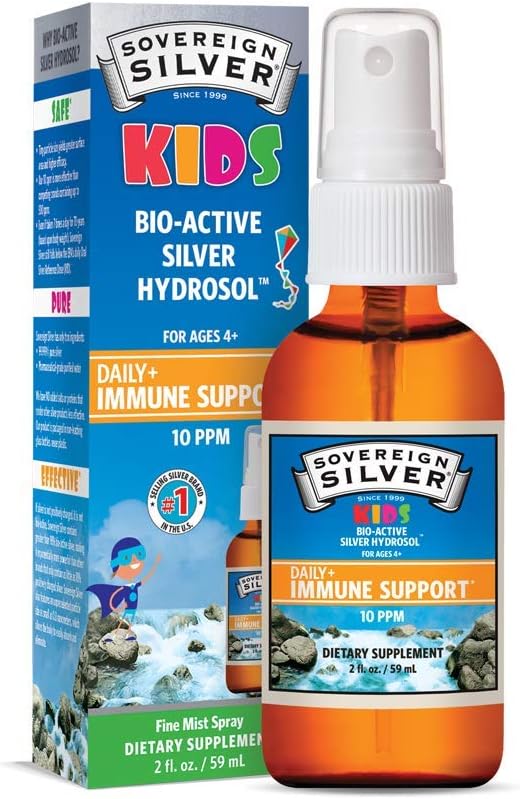 Sovereign Silver Bio-Active Silver Hydrosol Liquid for Kids Immune Support – Fine Mist, 2 oz.-0