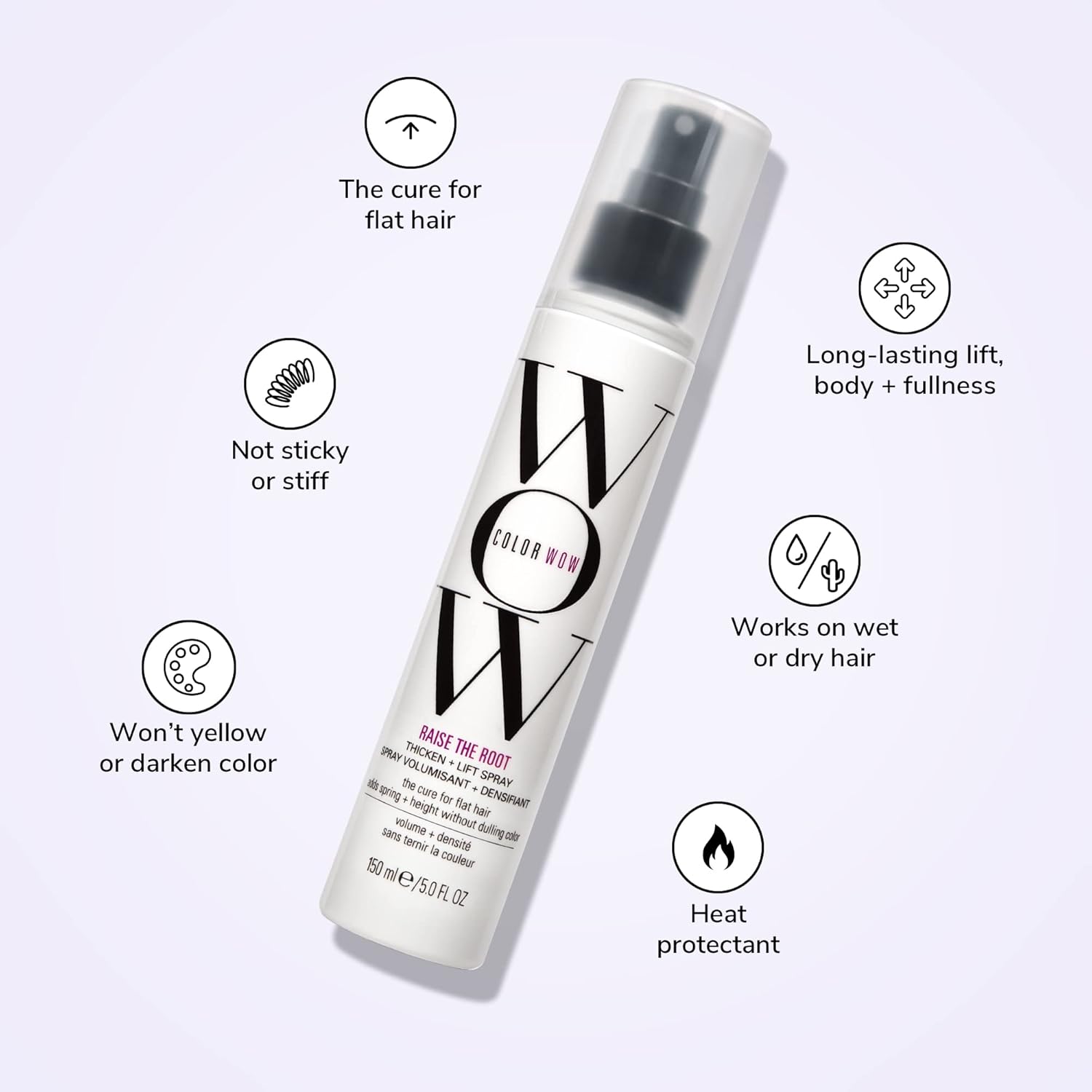 COLOR WOW Raise the Root Thicken + Lift Spray - All-Day Volume for Fine, Flat Hair without dulling color-2