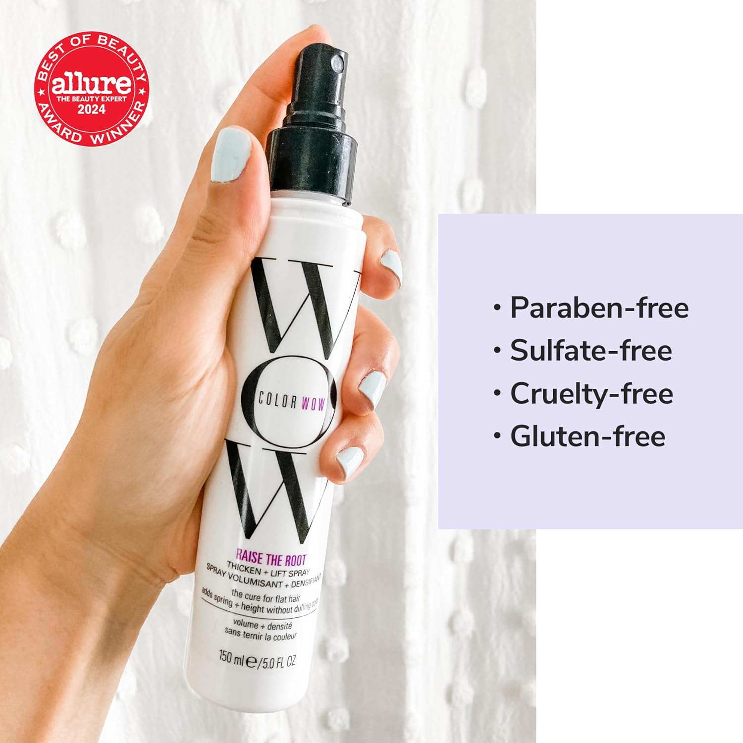 COLOR WOW Raise the Root Thicken + Lift Spray - All-Day Volume for Fine, Flat Hair without dulling color-4