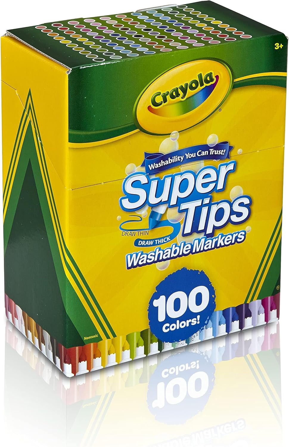 Crayola Super Tips Marker Set (100ct), Fine Point Washable Markers, Drawing Markers for Kids & Adults, Great for Thick & Thin Lines-3