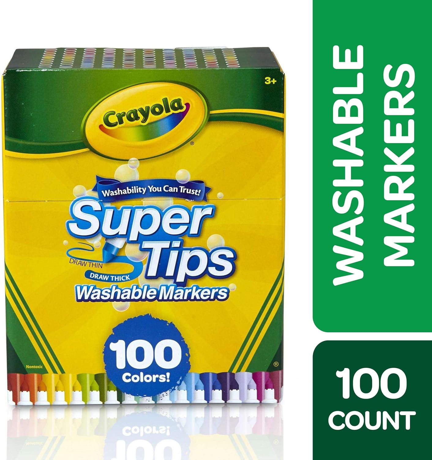 Crayola Super Tips Marker Set (100ct), Fine Point Washable Markers, Drawing Markers for Kids & Adults, Great for Thick & Thin Lines-9