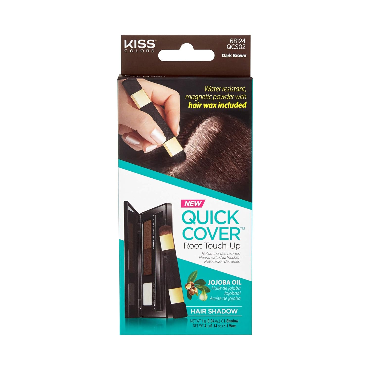 KISS Quick Cover Root Touch-Up Hair Shadow Dark Brown QCS02-0