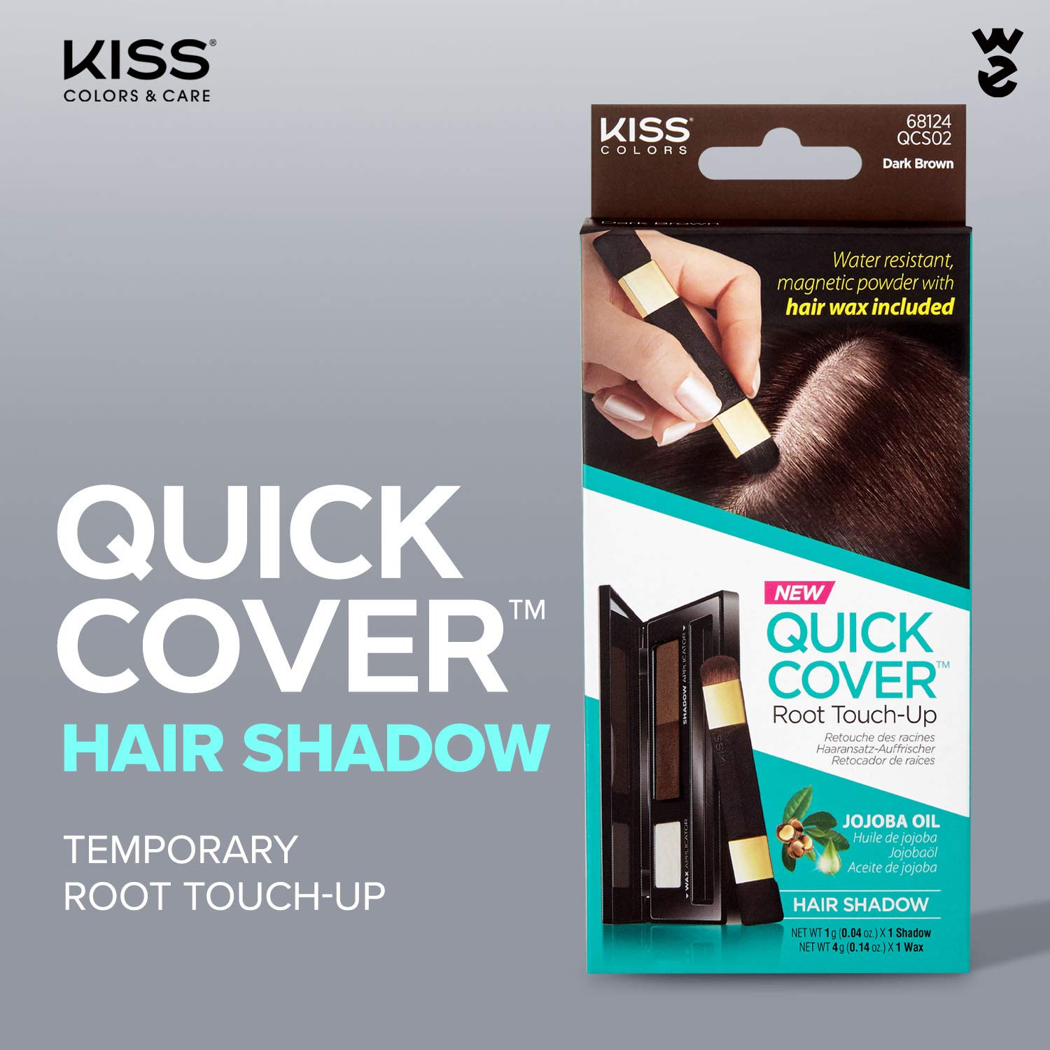 KISS Quick Cover Root Touch-Up Hair Shadow Dark Brown QCS02-1