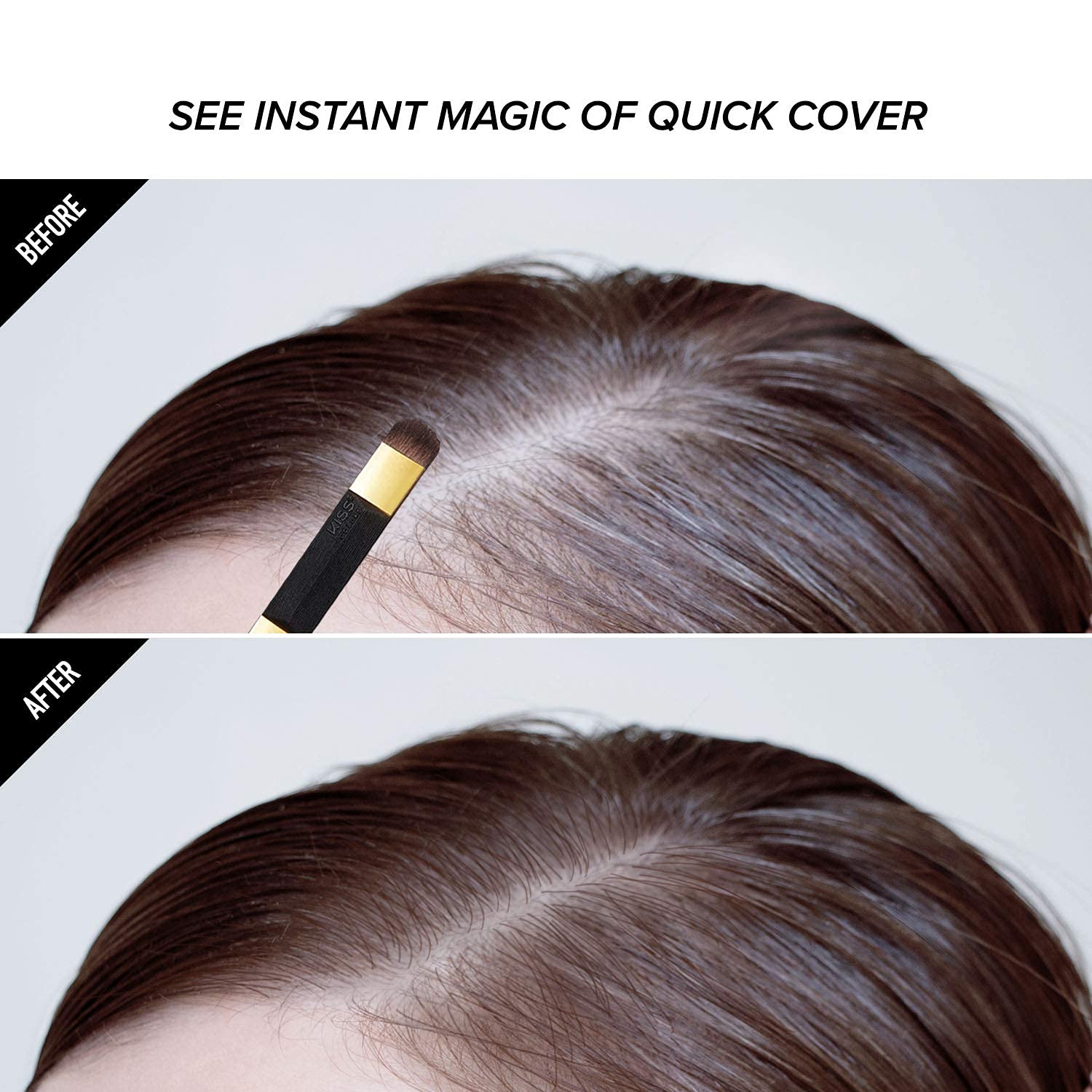 KISS Quick Cover Root Touch-Up Hair Shadow Dark Brown QCS02-3