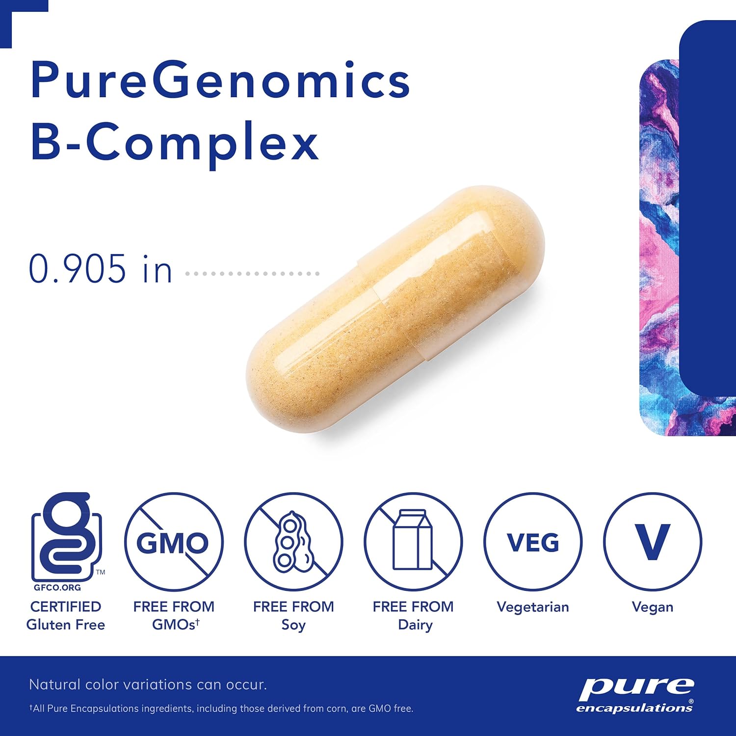 Pure Encapsulations PureGenomics B-Complex - Broad Spectrum B Vitamin Support for Genetic Expression, Cellular Function, Hormone Production & Energy Metabolism* - with Vitamin B12 & B6-120 Capsules-2