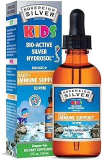 Sovereign Silver Bio-Active Silver Hydrosol for Kids Daily Immune Support - 2 oz Dropper