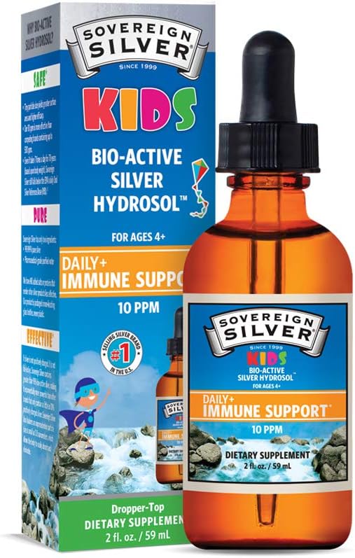 Sovereign Silver Bio-Active Silver Hydrosol for Kids Daily Immune Support - 2 oz Dropper-0