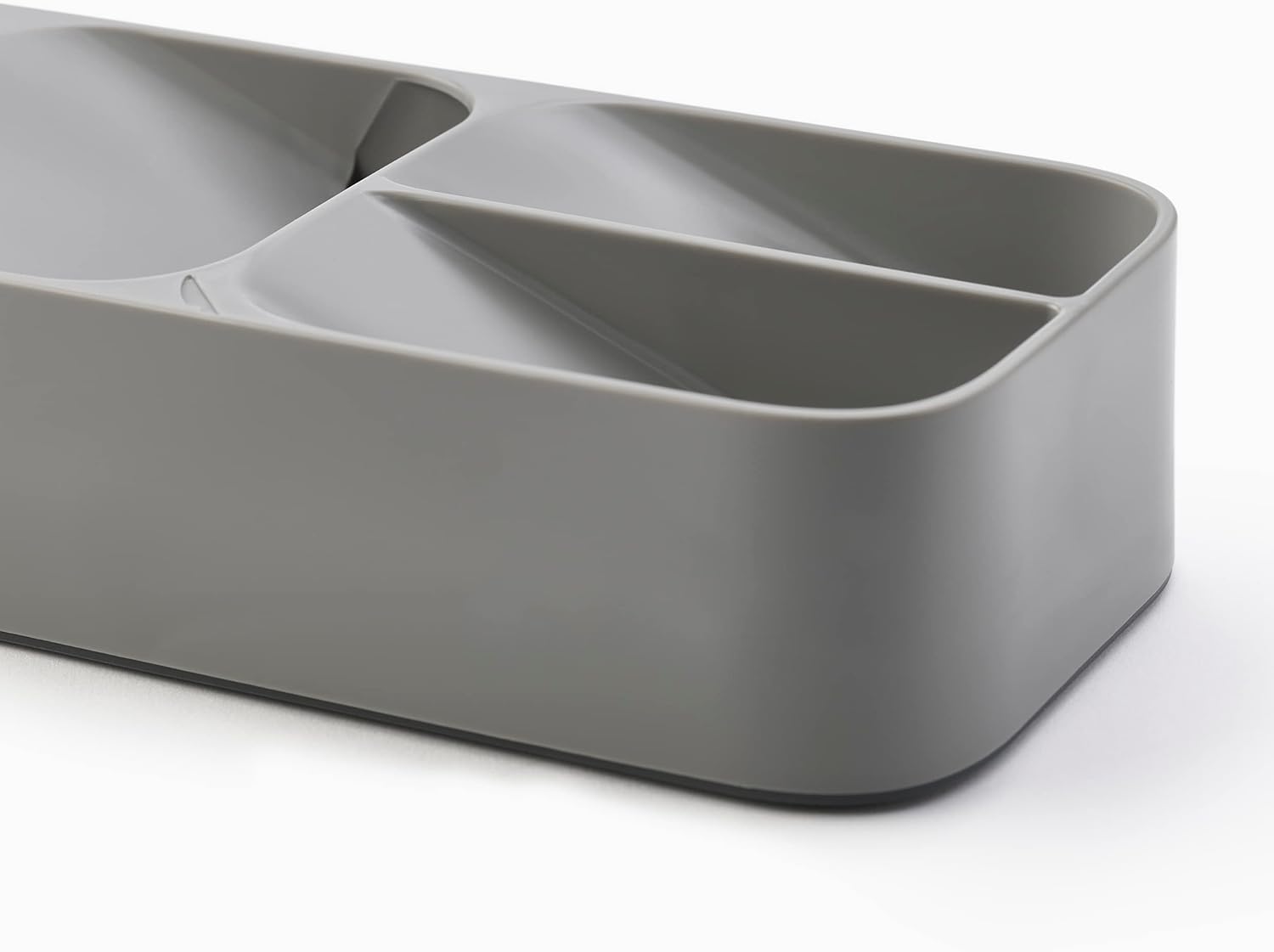 Joseph Joseph DrawerStore Compact Utensil Organizer For Kitchen Drawer Silverware, Flatware Tray, Small, Grey-3