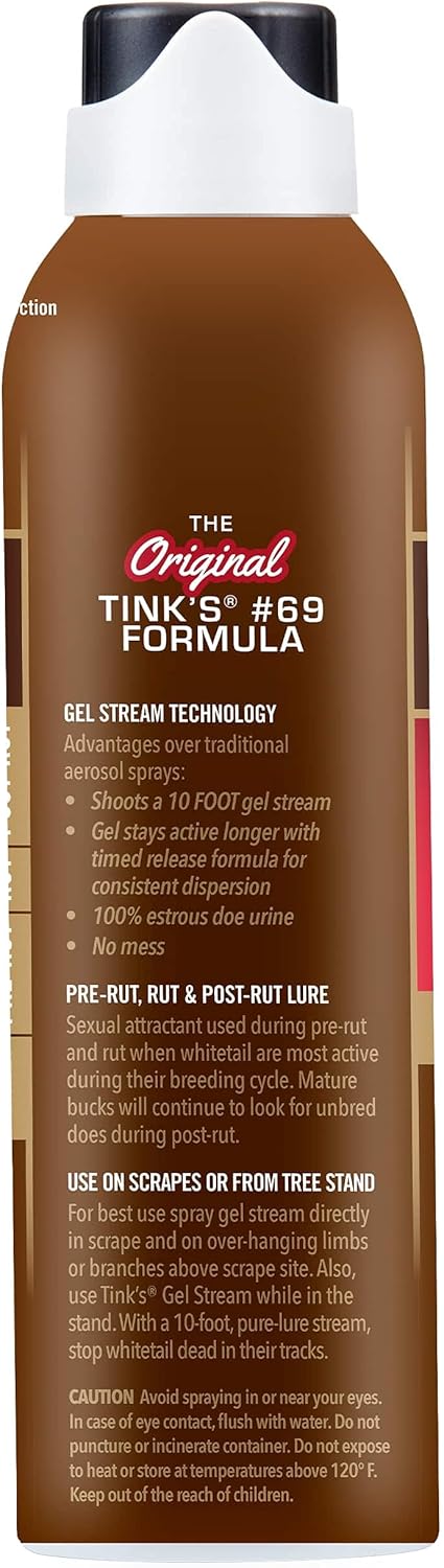 Tink's Doe-in-Rut Estrous Attractant Spray - 5 Fl Oz Bottle With 10 Foot Stream | Deer Scent Gel, Hunting Accessory With Secure Locking Cap-1