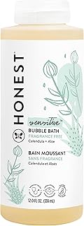 The Honest Company Foaming Bubble Bath | Gentle for Baby | Naturally Derived, Tear-free, Hypoallergenic | Fragrance Free Sensitive, 12 fl oz