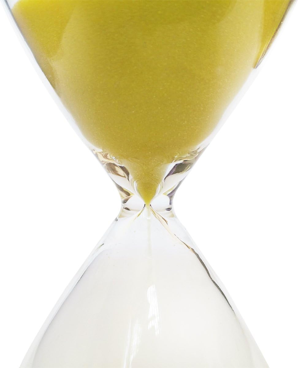 Hourglass, HoveBeaty Hand-Blown Sand Timer Set for Time Management 15 Minutes Durable Glass Construction (15 min, Yellow)-3