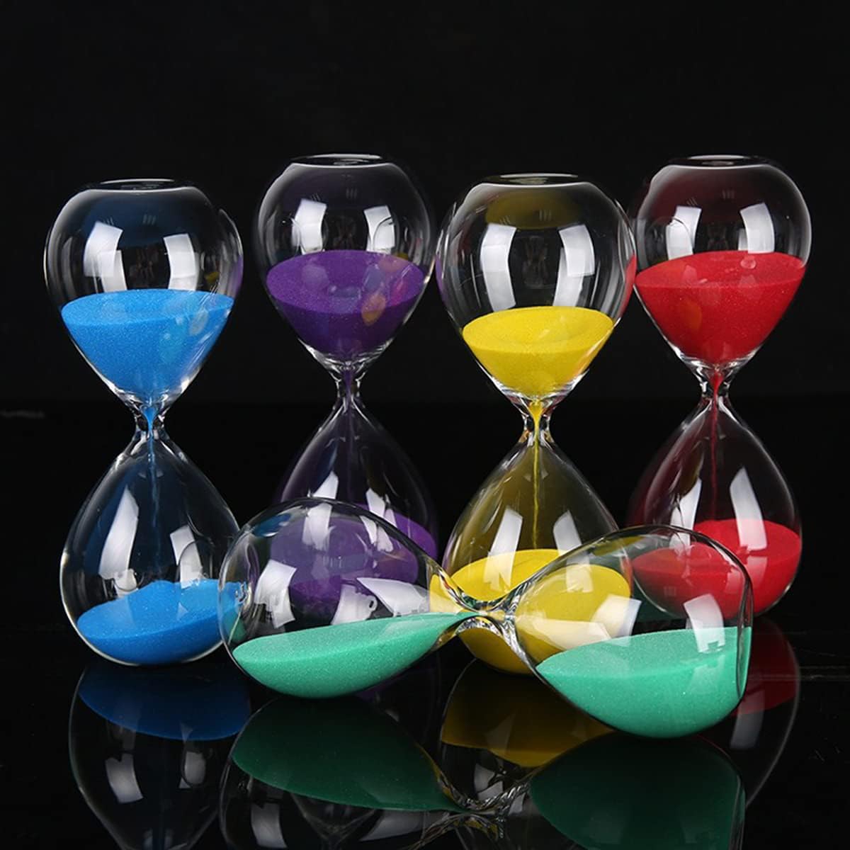 Hourglass, HoveBeaty Hand-Blown Sand Timer Set for Time Management 15 Minutes Durable Glass Construction (15 min, Yellow)-5