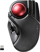 ELECOM HUGE Trackball, 2.4GHz Wireless USB, Index Finger Control, Customizable 8-Button, Large Soft Palm Rest, 52mm Ball, Windows PC Mac (M-HT1DRBK)