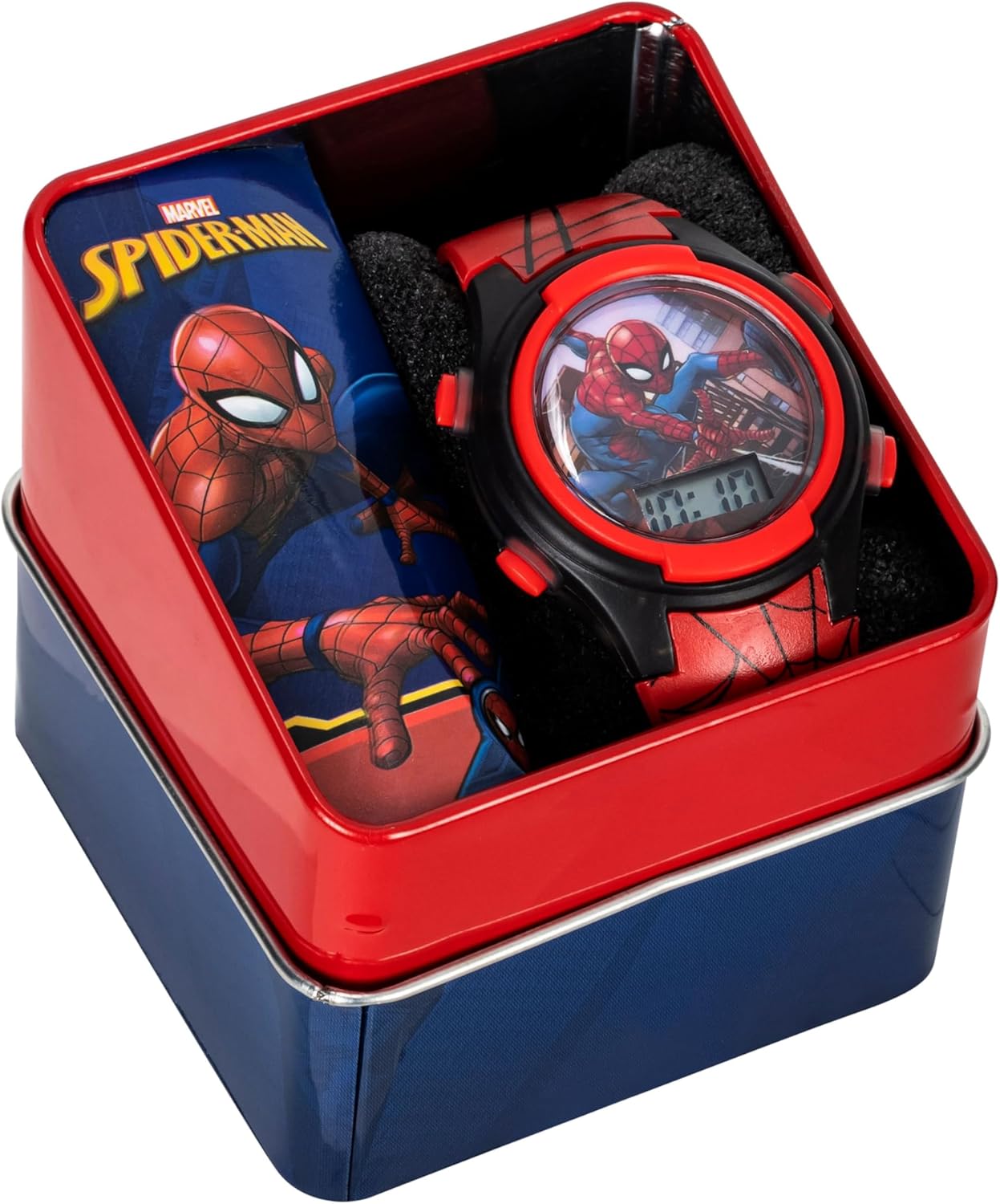 Accutime Marvel Spider-Man Digital Watch for Kids – Durable Plastic Timepiece, LCD Display, Quartz Accuracy, Iconic Spiderman Imagery-4