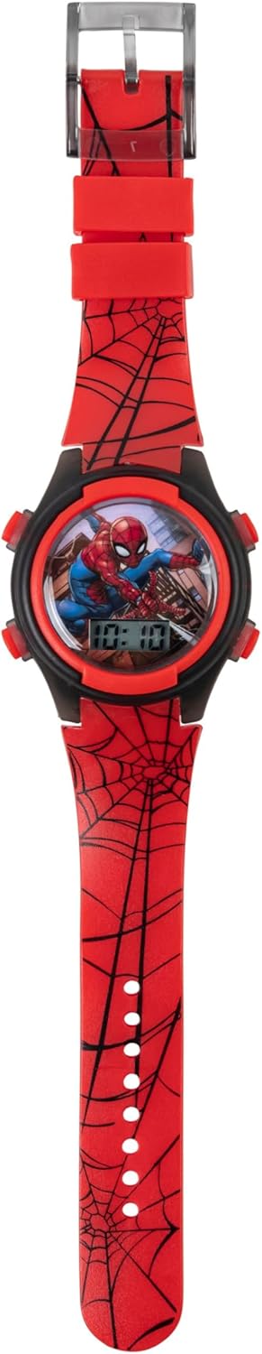 Accutime Marvel Spider-Man Digital Watch for Kids – Durable Plastic Timepiece, LCD Display, Quartz Accuracy, Iconic Spiderman Imagery-6