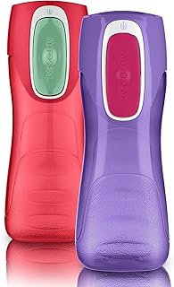 Contigo Trekker Kids Water Bottle with Spill-Proof Lid, 14oz Water Bottle with Leak-Proof Technology, BPA-Free, Sprinkles & Wink, 2-Pack