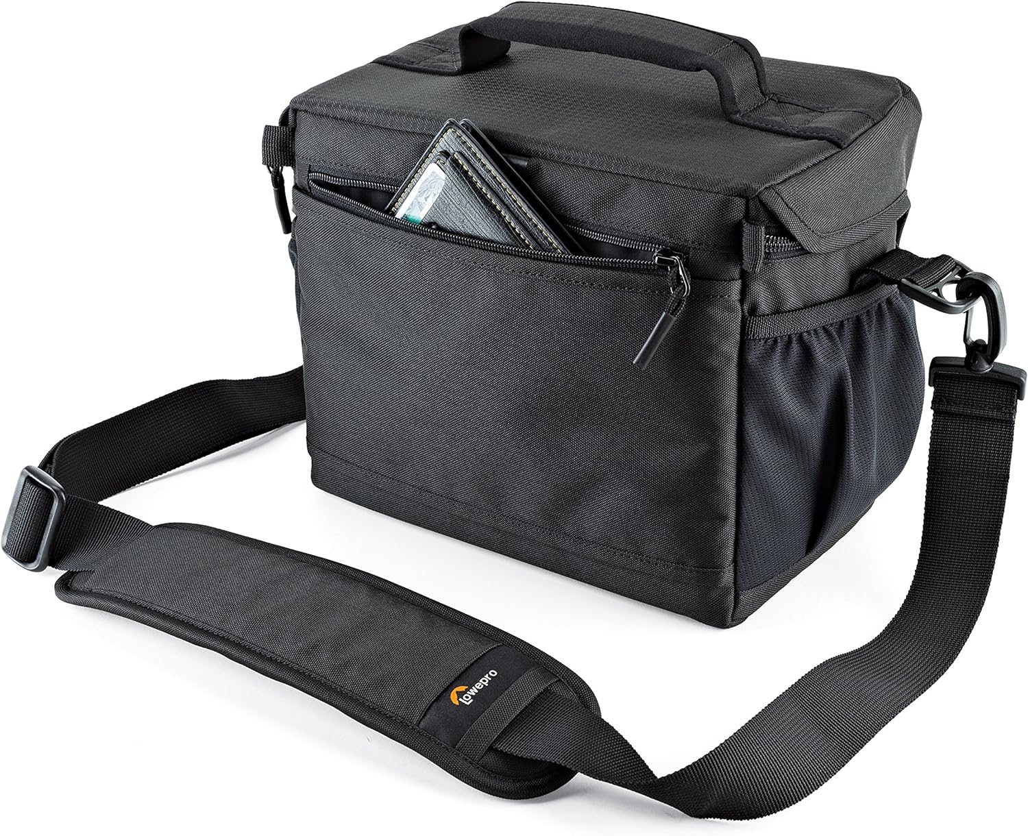 Lowepro LP37123, Nova 180 AW II Camera Bag, Waterproof, Customizable, Fits Pro-Depth DSLR with Lens, Compact Drone, 3-4 Additional Lenses, Flash, Black-3