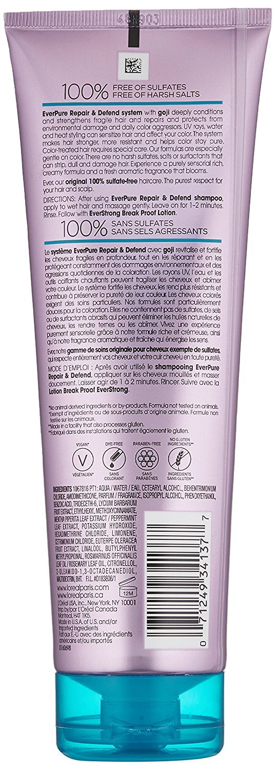 L'Oreal Paris EverPure Sulfate-Free Repair and Defend Conditioner, 8.5 Fluid Ounce (Pack of 2)-2