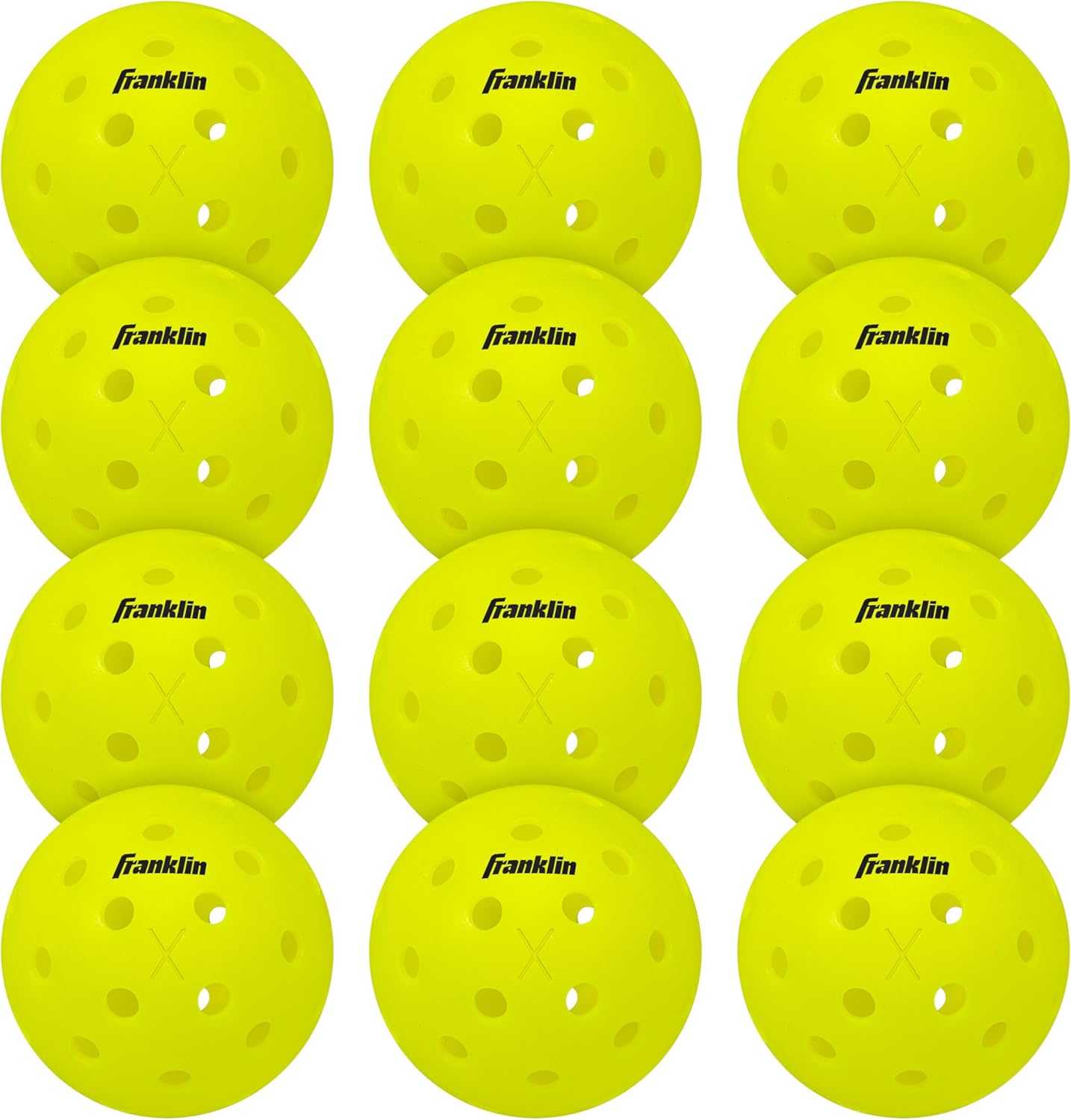 Franklin Sports Outdoor Pickleballs - X-40 Pickleball Balls - USA Pickleball (USAPA) Approved - Official US Open Ball-0