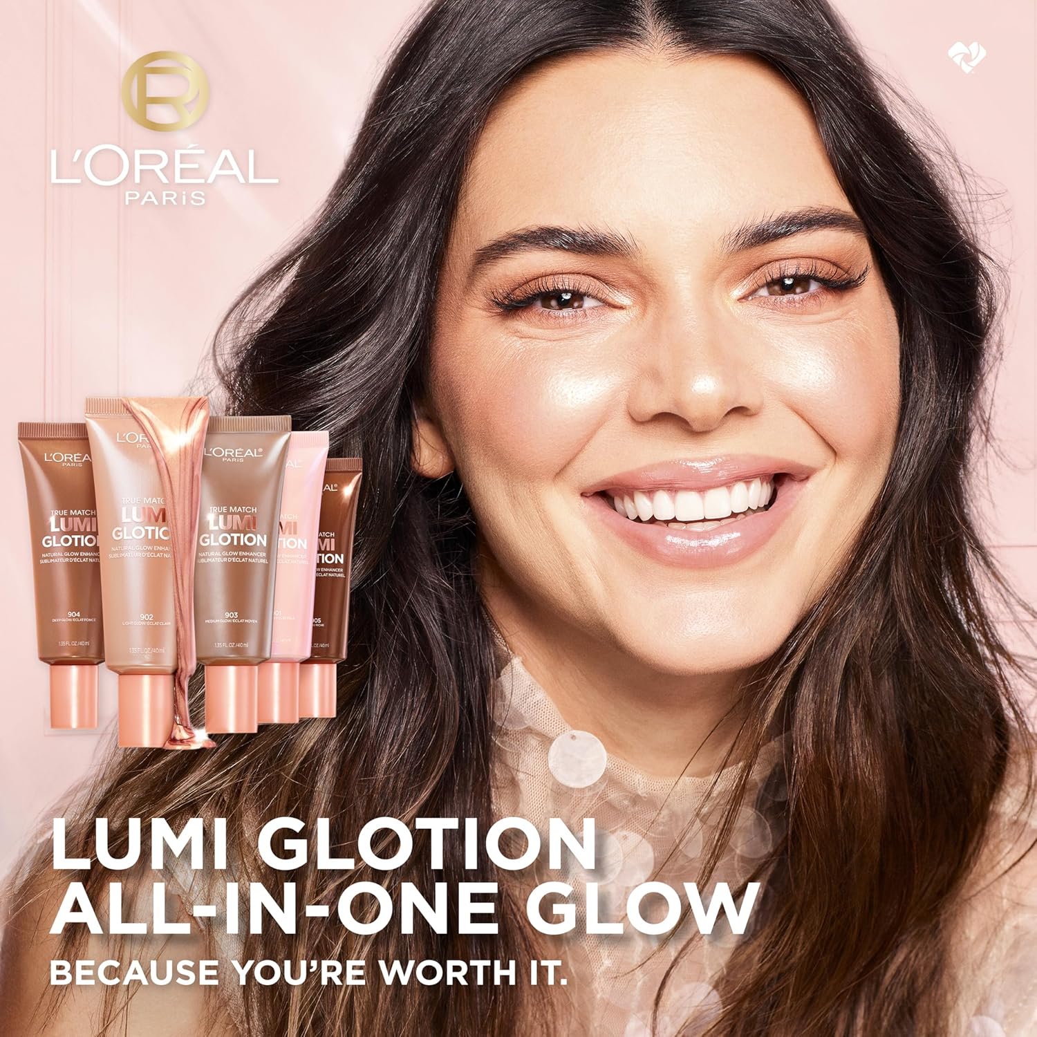 L'Oreal Paris Makeup True Match Lumi Glotion, Natural Glow Enhancer, Illuminator Highlighter, Bronzing Drops For a Sun-Kissed Glow, 903 Medium-1