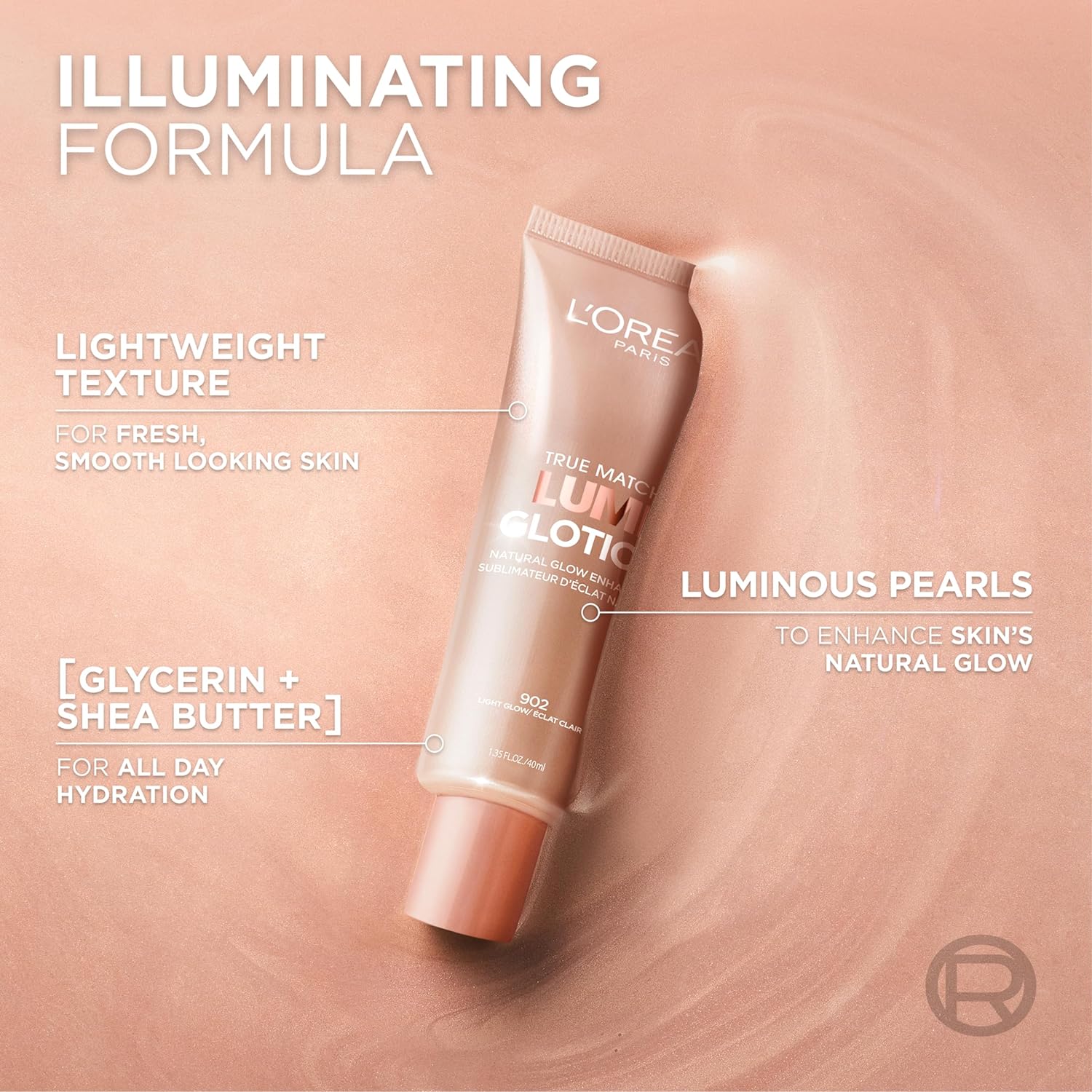 L'Oreal Paris Makeup True Match Lumi Glotion, Natural Glow Enhancer, Illuminator Highlighter, Bronzing Drops For a Sun-Kissed Glow, 903 Medium-2