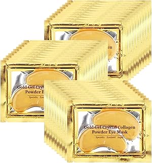 Adofect 30 Paris Under Eye Patches 24k Gold Under Eye Mask for Puffy Eyes and Dark Circles Treatments, Under Eye Bags Treatment Collagen Gel Pads for Beauty & Personal Care, Gold