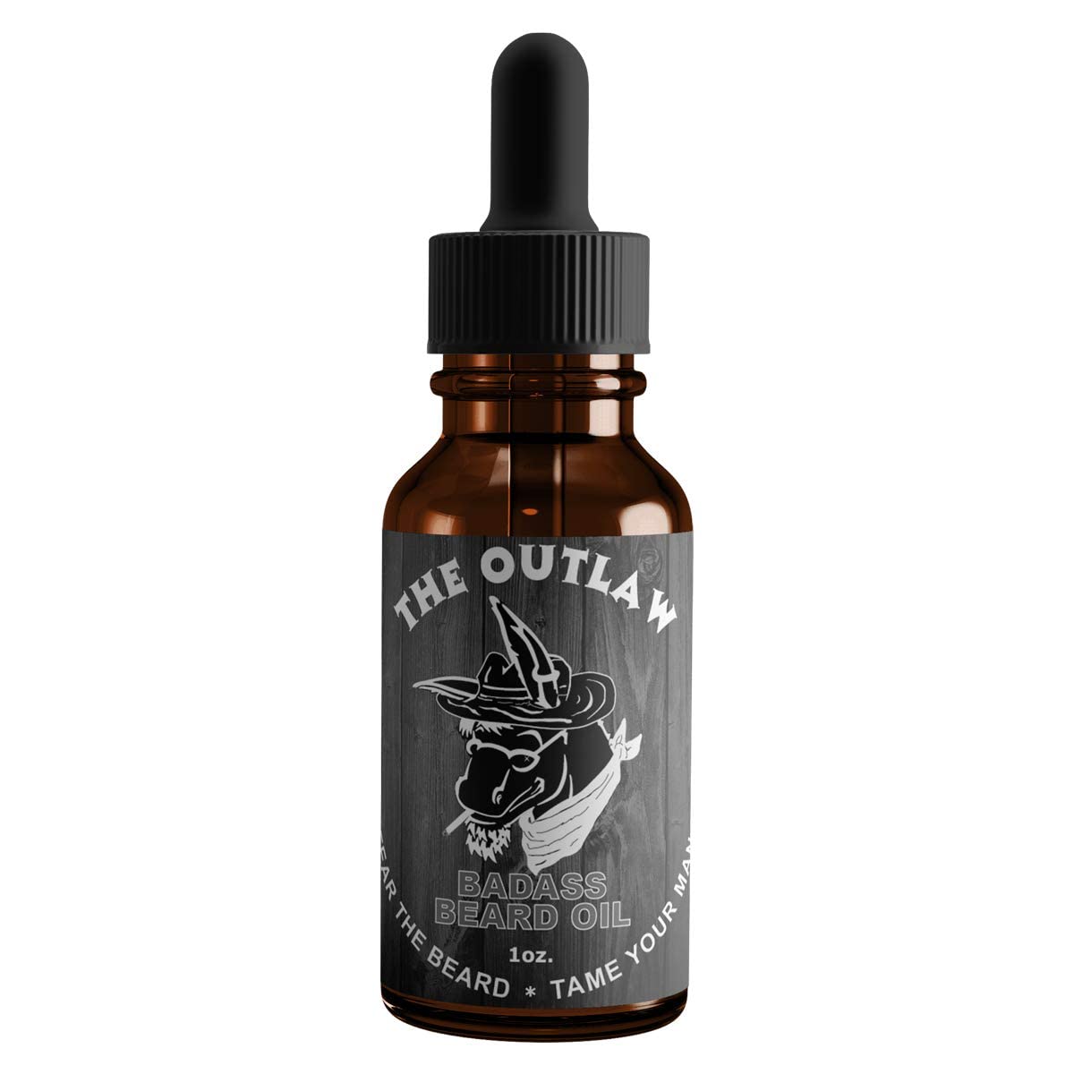 Badass Beard Care Beard Oil For Men - The Outlaw Scent, 1 oz - All Natural Ingredients, Keeps Beard and Mustache Full, Soft and Healthy, Reduce Itchy, Flaky Skin, Promote Healthy Growth-0