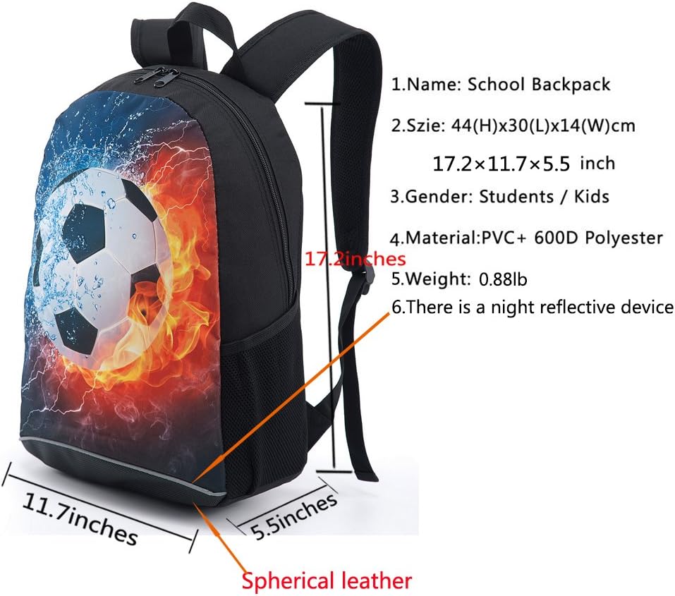 18 Inch American Football Backpack School Bag-3