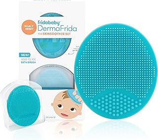 Frida Baby DermaFrida The SkinSoother Baby Bath Brush | Cradle Cap Brush for Babies, Baby Essential for Dry Skin, Cradle Cap Treatment and Eczema | 2 Pack