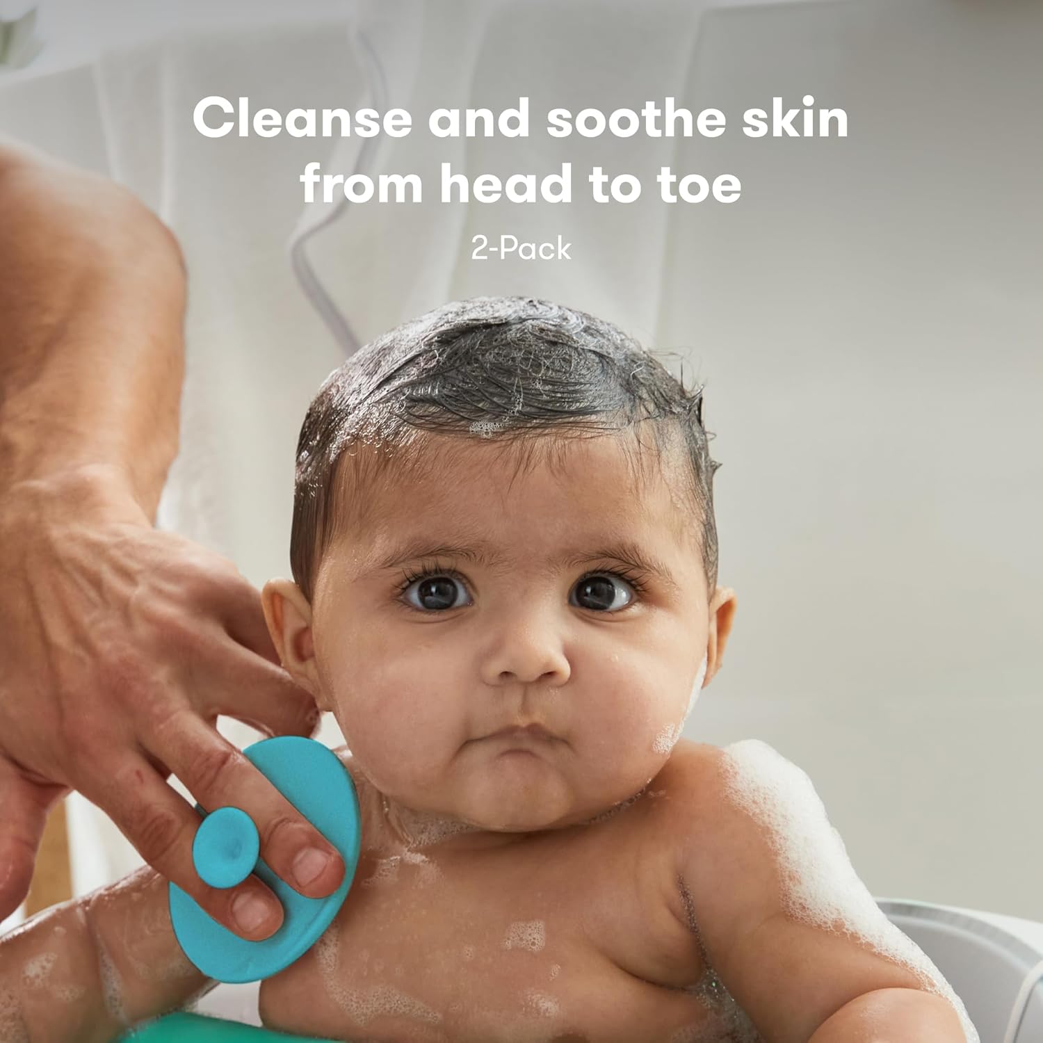 Frida Baby DermaFrida The SkinSoother Baby Bath Brush | Cradle Cap Brush for Babies, Baby Essential for Dry Skin, Cradle Cap Treatment and Eczema | 2 Pack-1