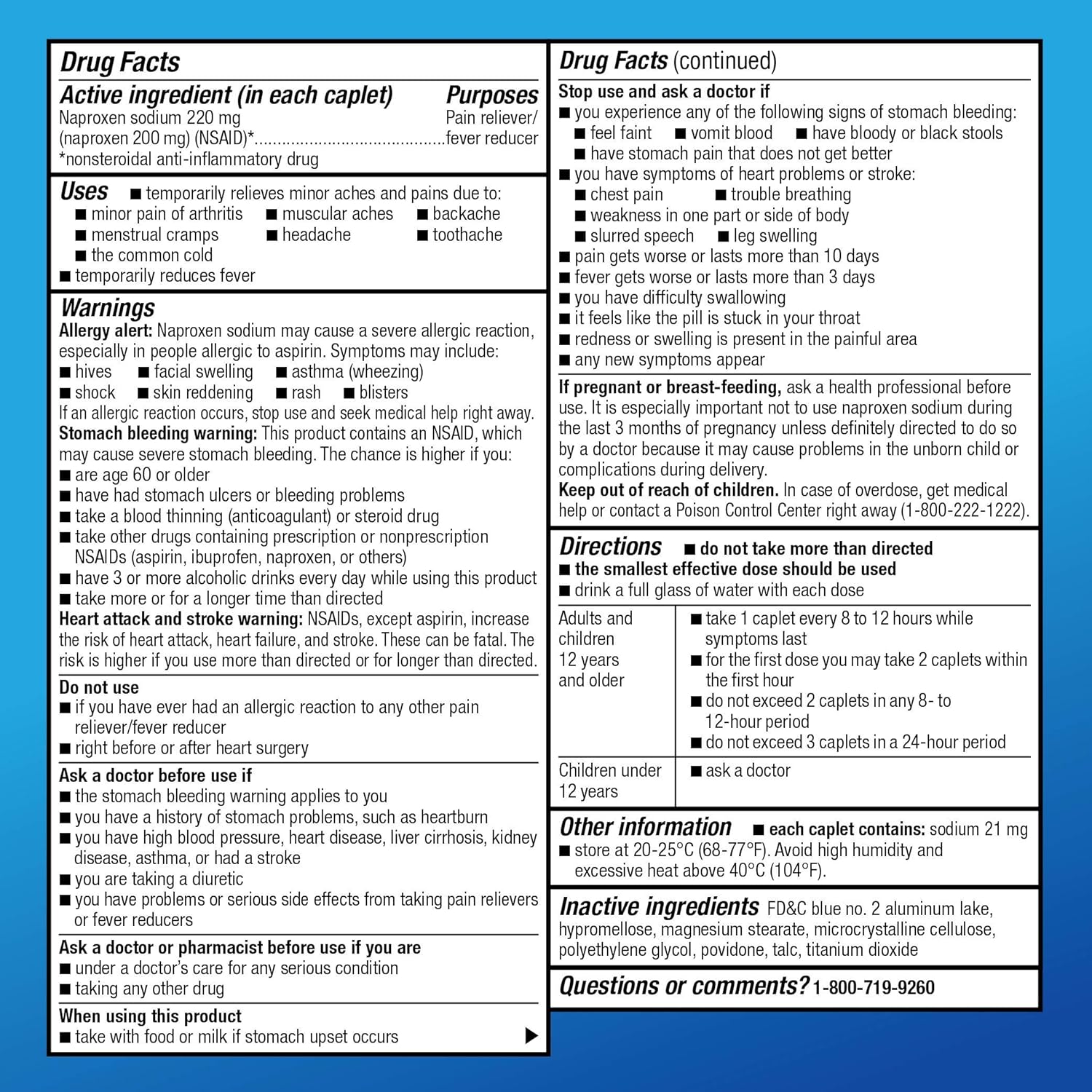 Amazon Basic Care Naproxen Sodium Tablets 220 mg, Pain Reliever/Fever Reducer (NSAID), Muscular Aches, Backache, Headache, Toothache, Minor Arthritis Pain Relief & More, 300 Count (Packaging may vary)-4