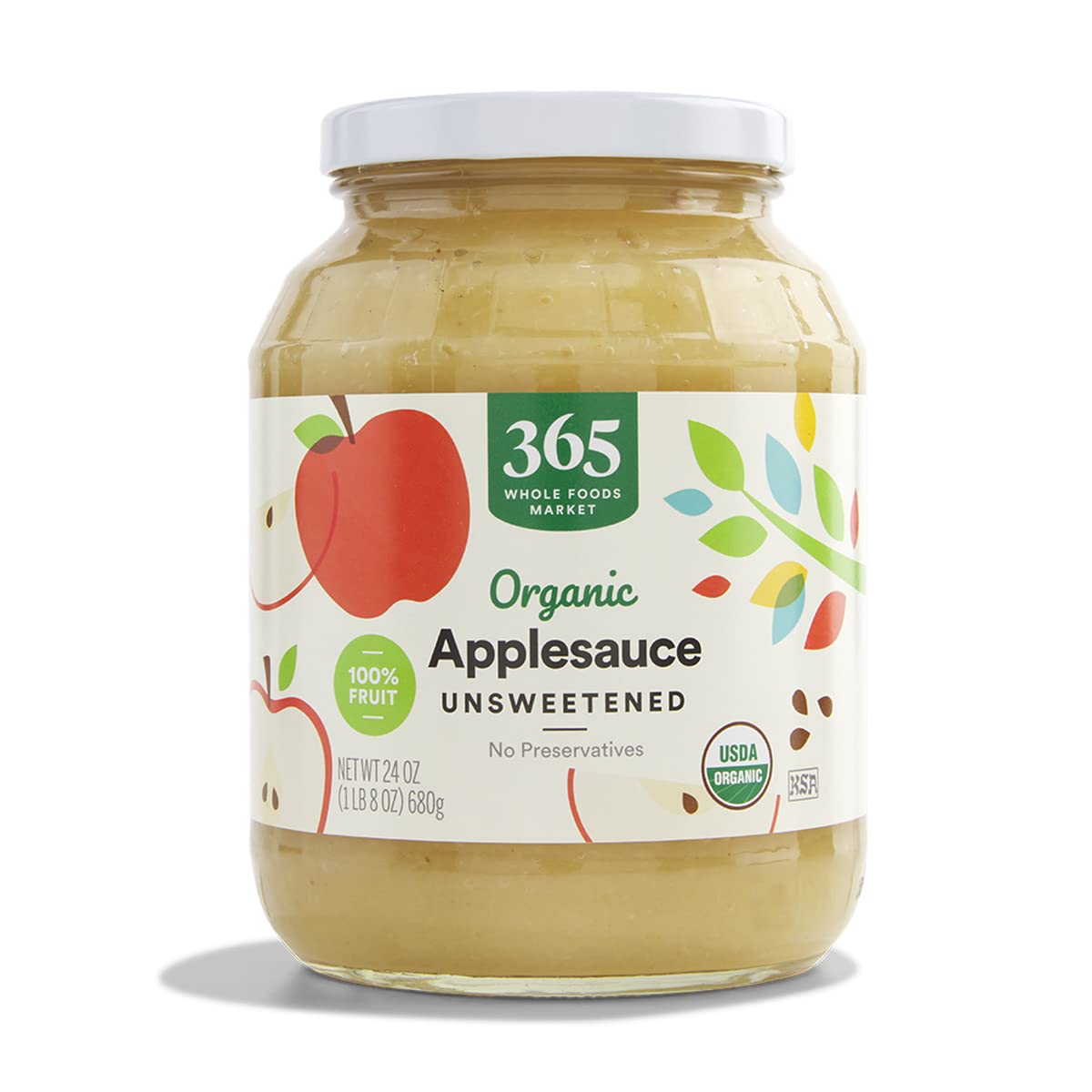 365 by Whole Foods Market, Organic Unsweetened Apple Sauce, 24 Ounce-0