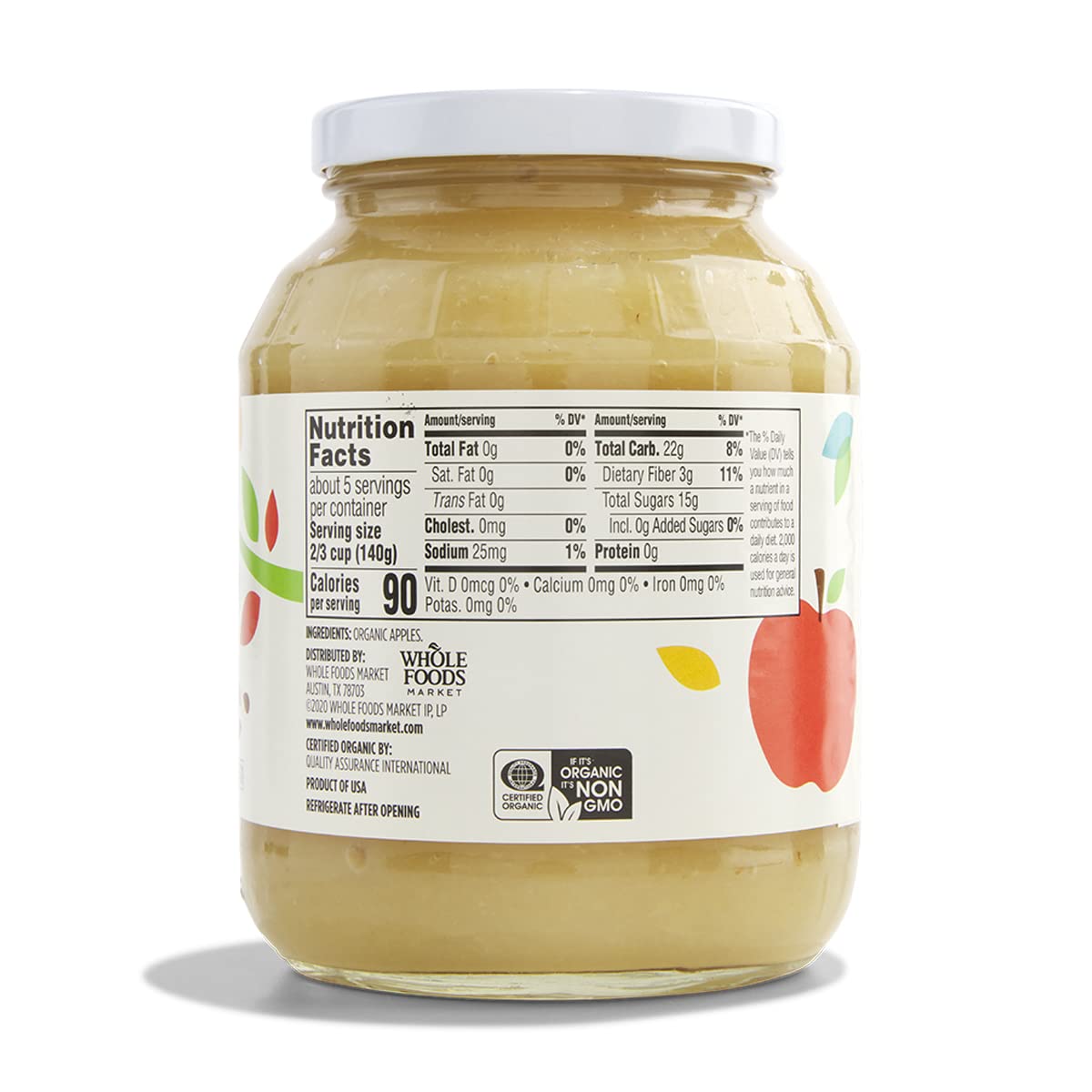 365 by Whole Foods Market, Organic Unsweetened Apple Sauce, 24 Ounce-1