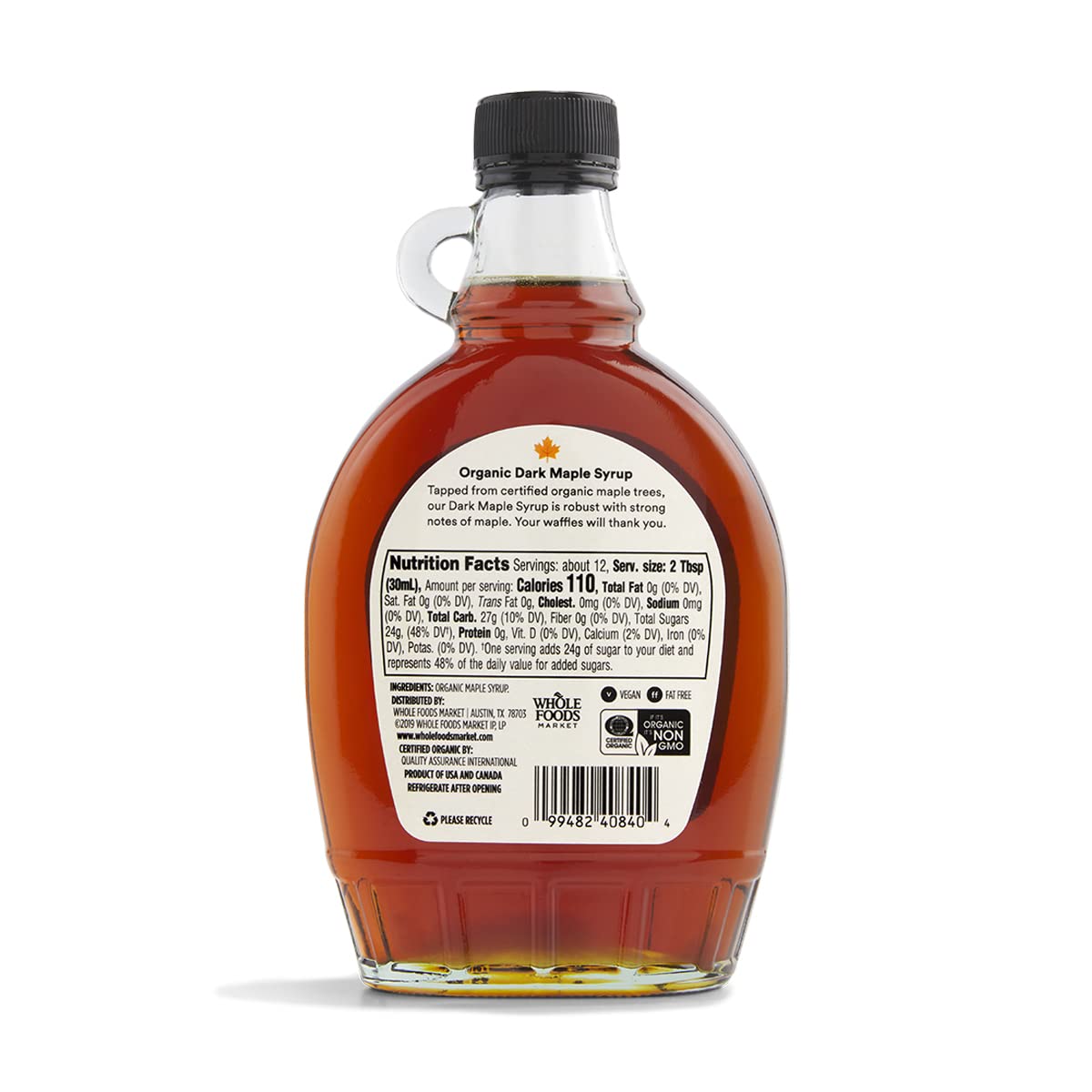 365 by Whole Foods Market, Organic Grade A Dark Maple Syrup, 12 Fl Oz-1