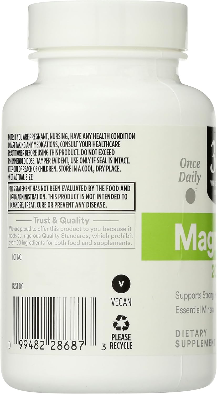 365 by Whole Foods Market, Magnesium 200Mg, 60 Tablets-3