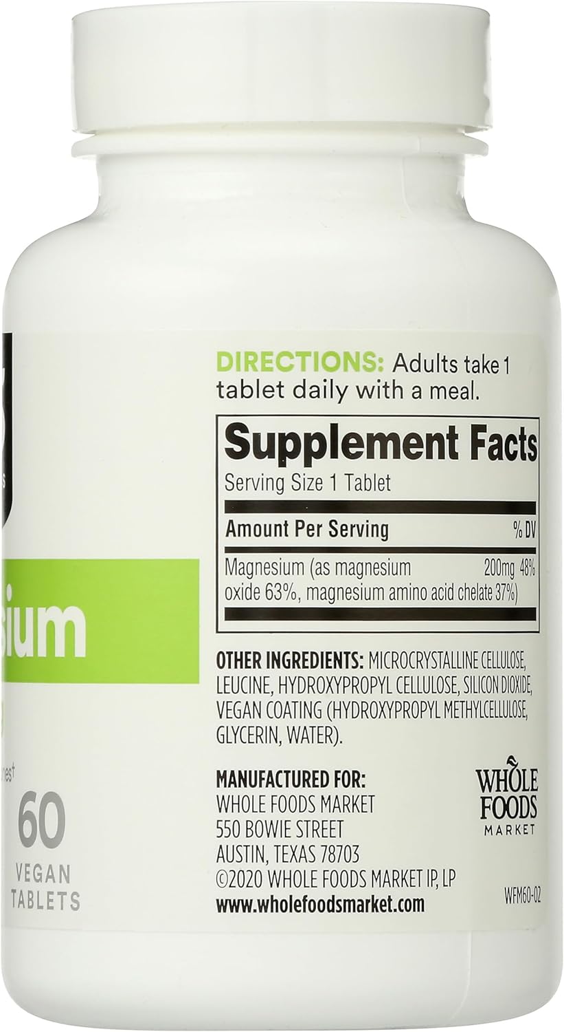 365 by Whole Foods Market, Magnesium 200Mg, 60 Tablets-4