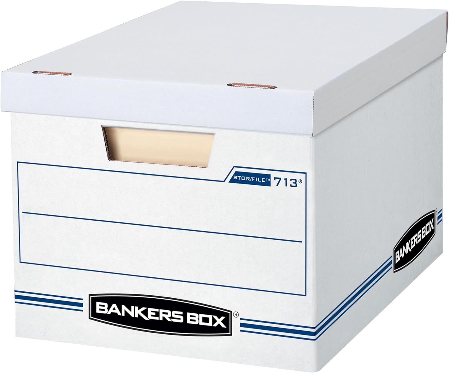 Bankers Box 12 Pack Standard Duty File Storage Boxes, Standard Assembly, Removable Lid, Letter/Legal (0071301)-0