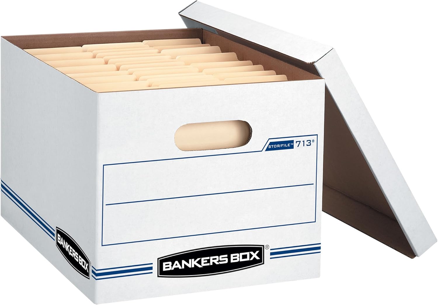 Bankers Box 12 Pack Standard Duty File Storage Boxes, Standard Assembly, Removable Lid, Letter/Legal (0071301)-5