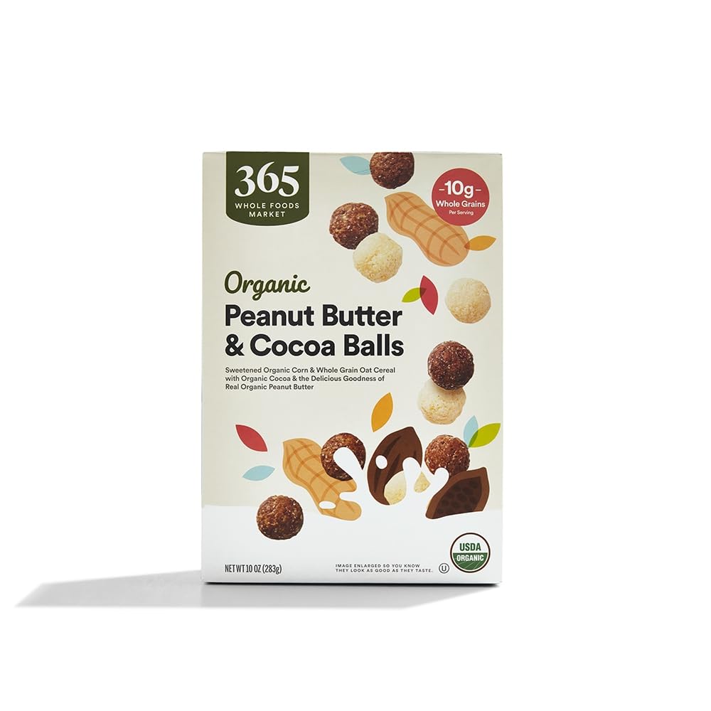 365 by Whole Foods Market, Organic Cocoa And Peanut Butter Balls, 10 Ounce-0