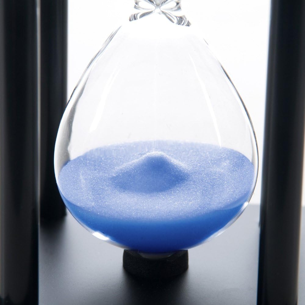 Bellaware 60 Minutes Hourglass, Wood Sand Timer, Blue-3