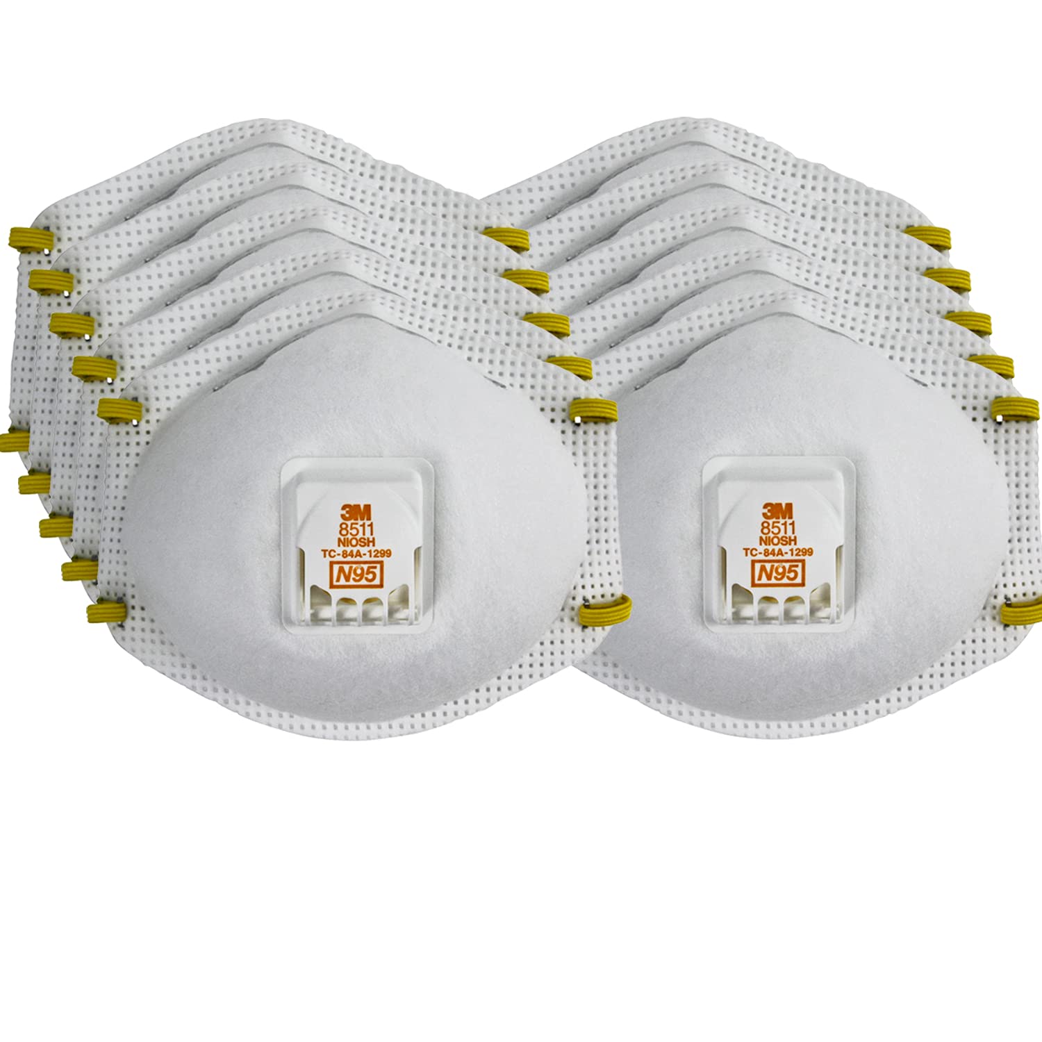 3M 50051138543438 Particulate Respirator 8511, N95 (Pack of 10)-0