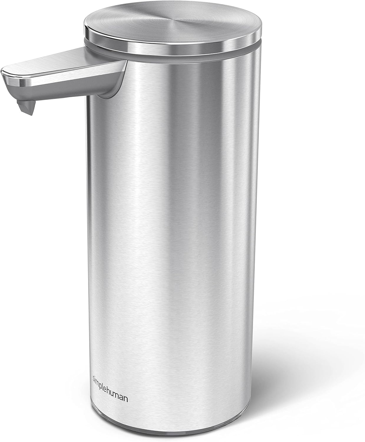 simplehuman 9 oz. Touch-Free Rechargeable Sensor Liquid Soap Pump Dispenser, Brushed Stainless Steel-0