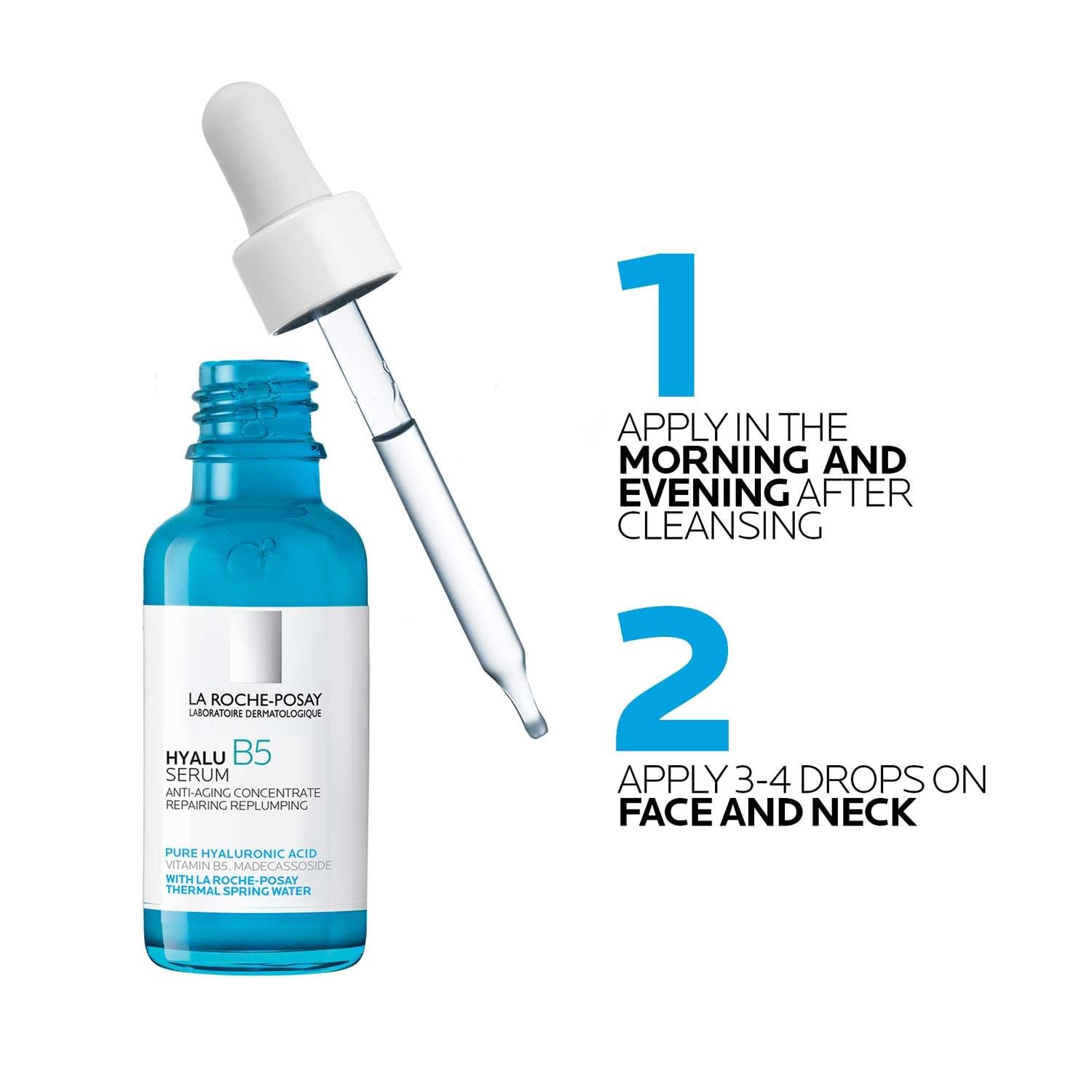 La Roche-Posay Hyalu B5 Pure Hyaluronic Acid Serum for Face, with Vitamin B5, Anti-Aging Serum for Fine Lines and Wrinkles, Hydrating Serum to Plump and Repair Dry Skin, Safe on Sensitive Skin-5