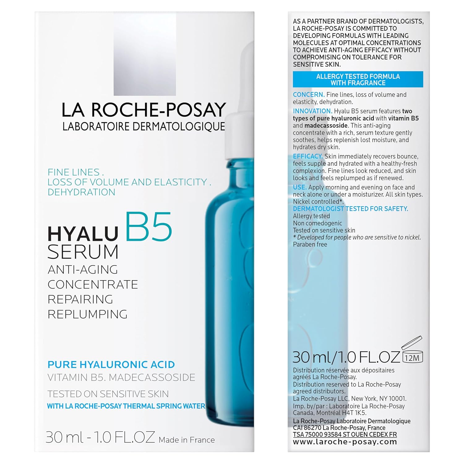 La Roche-Posay Hyalu B5 Pure Hyaluronic Acid Serum for Face, with Vitamin B5, Anti-Aging Serum for Fine Lines and Wrinkles, Hydrating Serum to Plump and Repair Dry Skin, Safe on Sensitive Skin-8