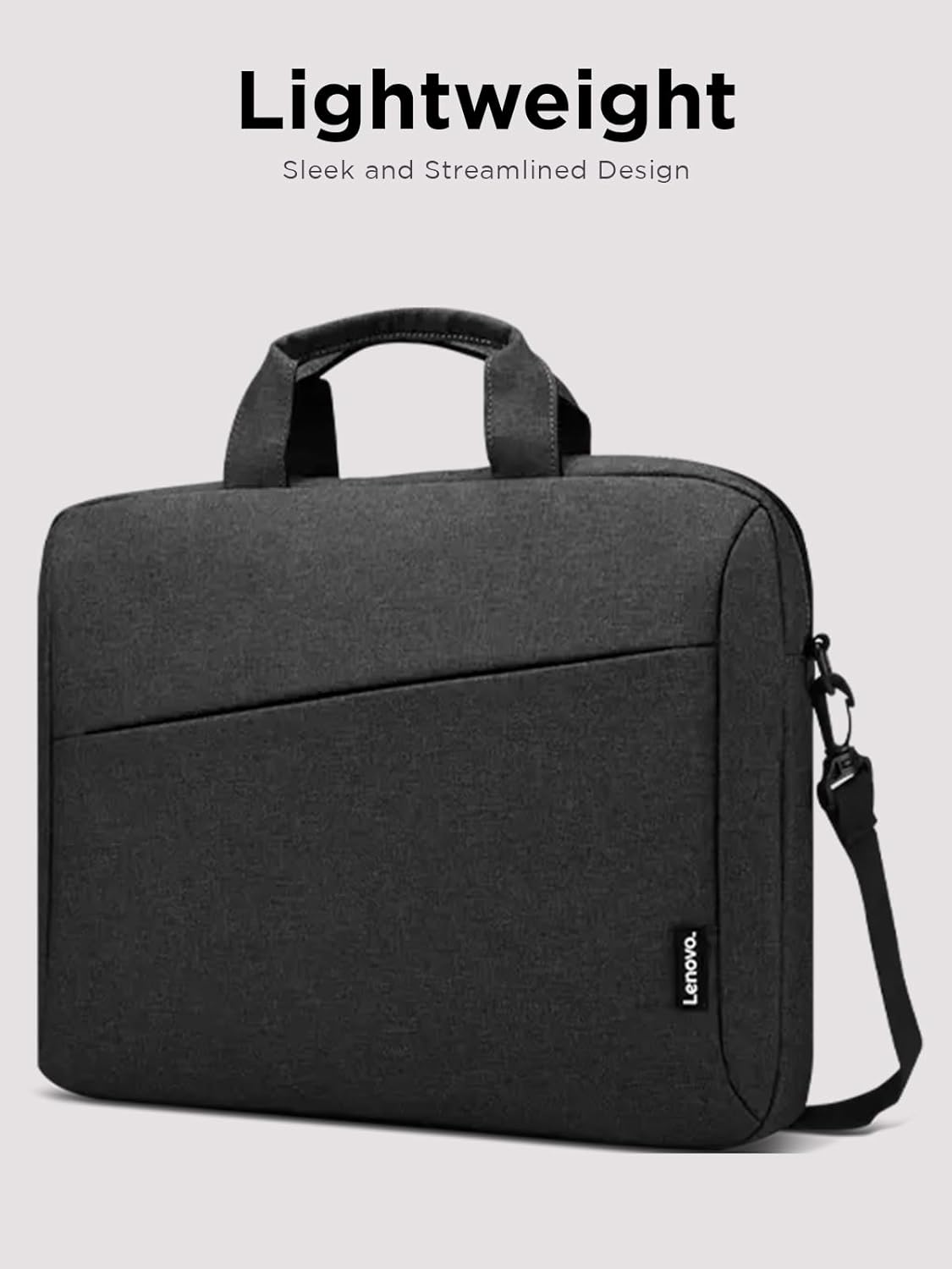 Lenovo Laptop Bag T210, Messenger Shoulder Bag for Laptop or Tablet, Sleek, Durable & Water-Repellent Fabric-3