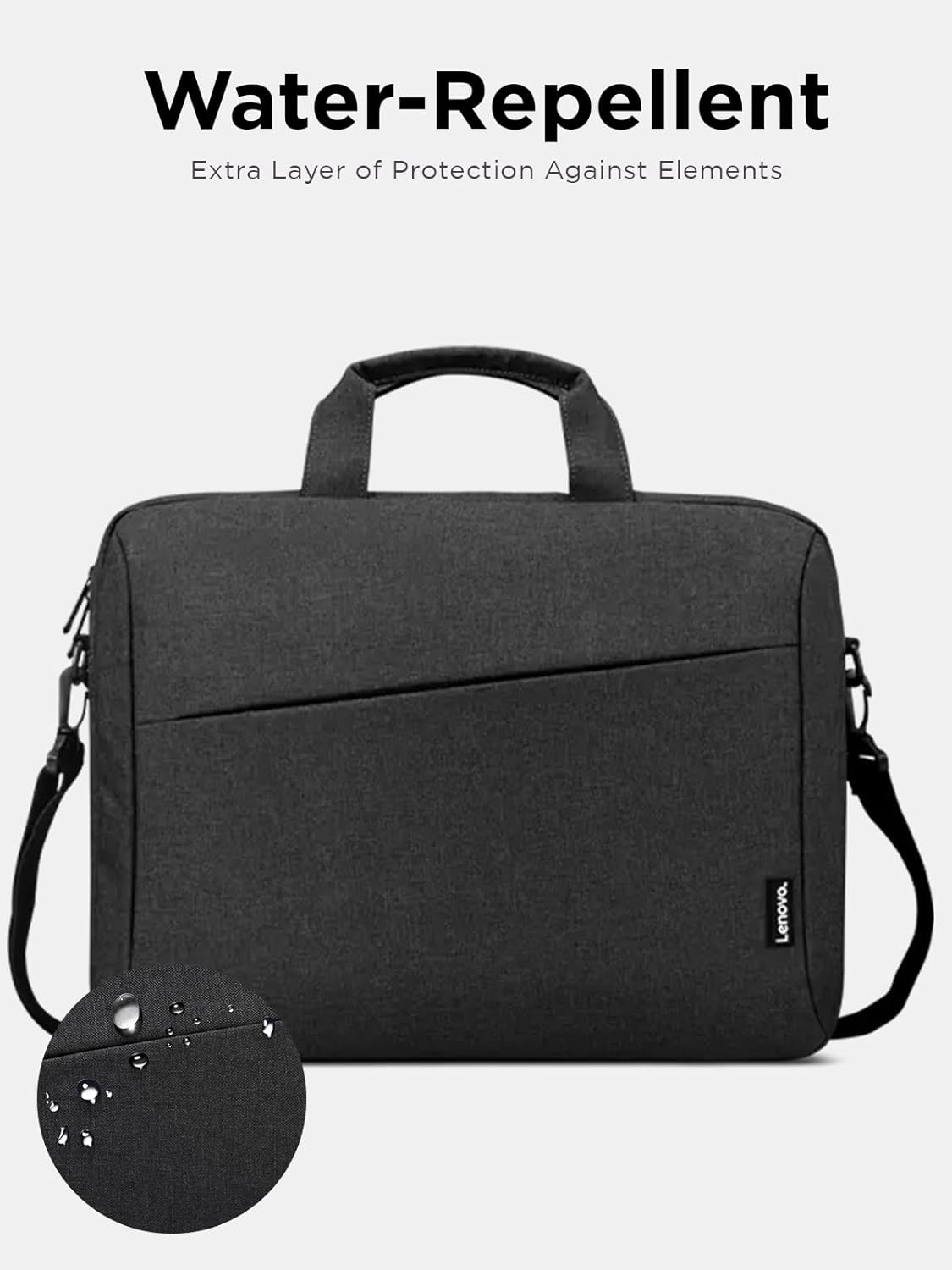 Lenovo Laptop Bag T210, Messenger Shoulder Bag for Laptop or Tablet, Sleek, Durable & Water-Repellent Fabric-4