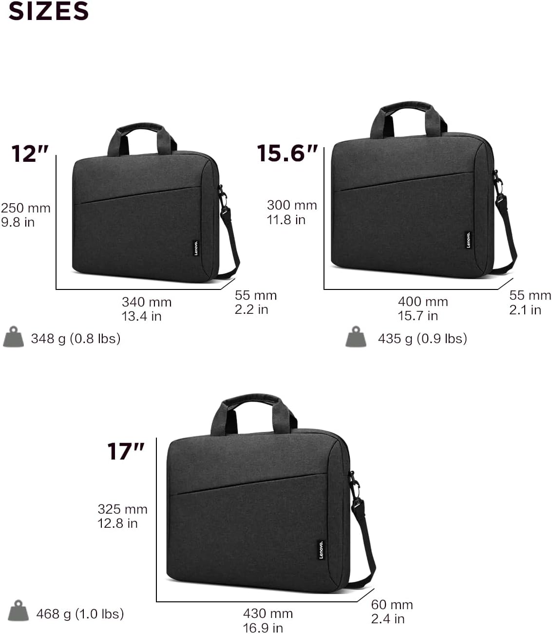 Lenovo Laptop Bag T210, Messenger Shoulder Bag for Laptop or Tablet, Sleek, Durable & Water-Repellent Fabric-6