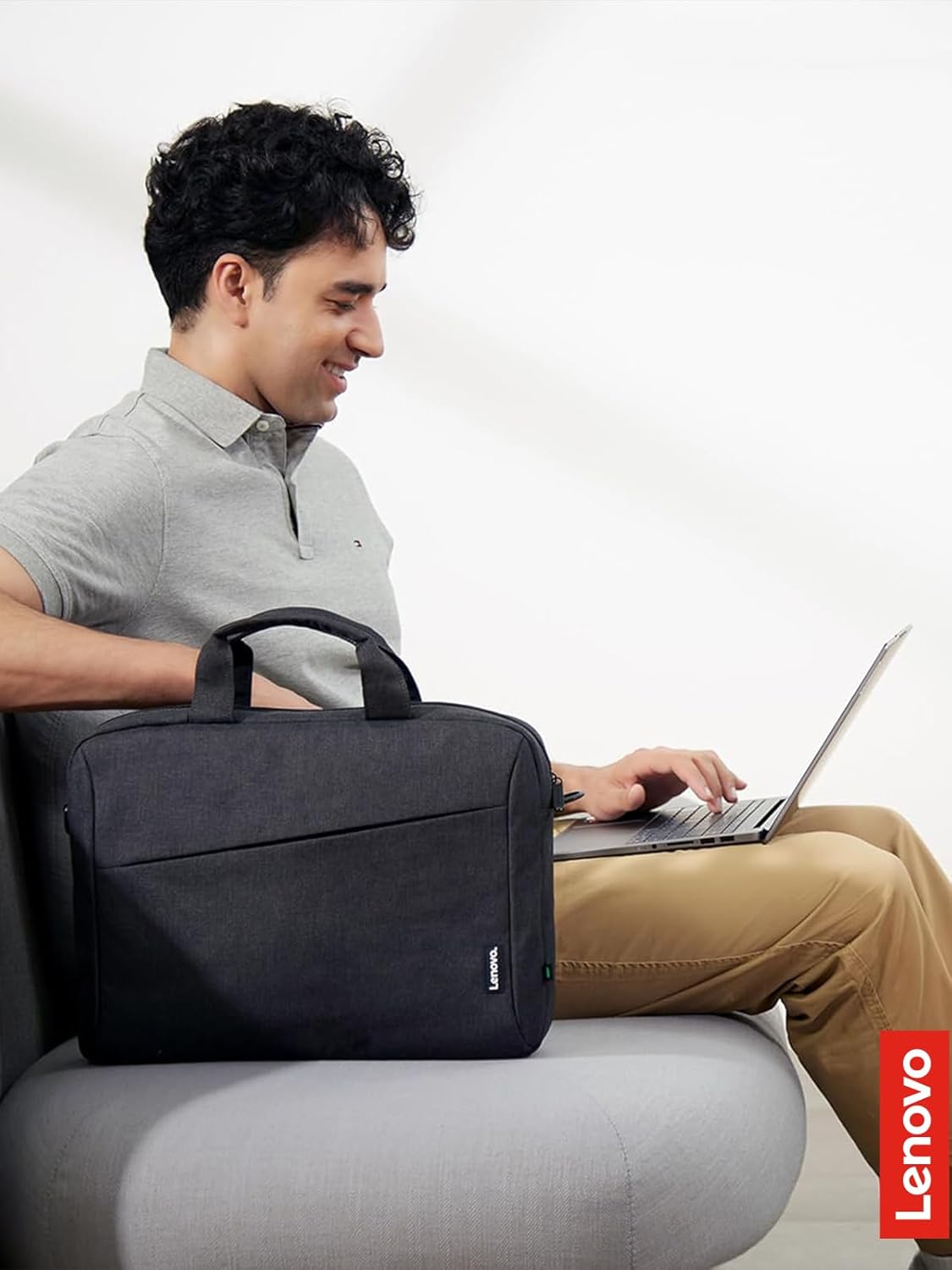 Lenovo Laptop Bag T210, Messenger Shoulder Bag for Laptop or Tablet, Sleek, Durable & Water-Repellent Fabric-7